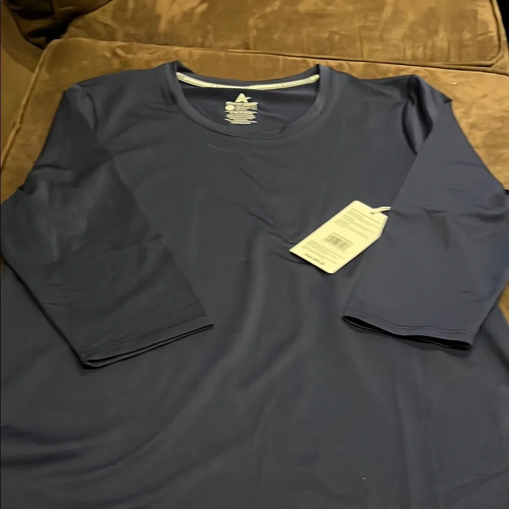 Blue Relaxed Boxy Long Sleeve Tee - Picture 6 of 6